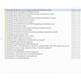 BOMAG Equipment Workshop Service Manuals PDF