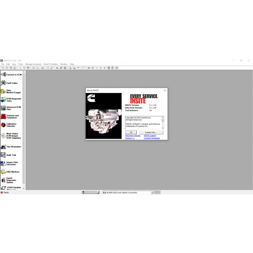 Cummings INSITE 9.1 9.0 Pro Engine Diagnostic Software 2025