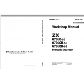 Hitachi ZX-5A ZX-5B ZX-5G Excavator Service Manuals PDF