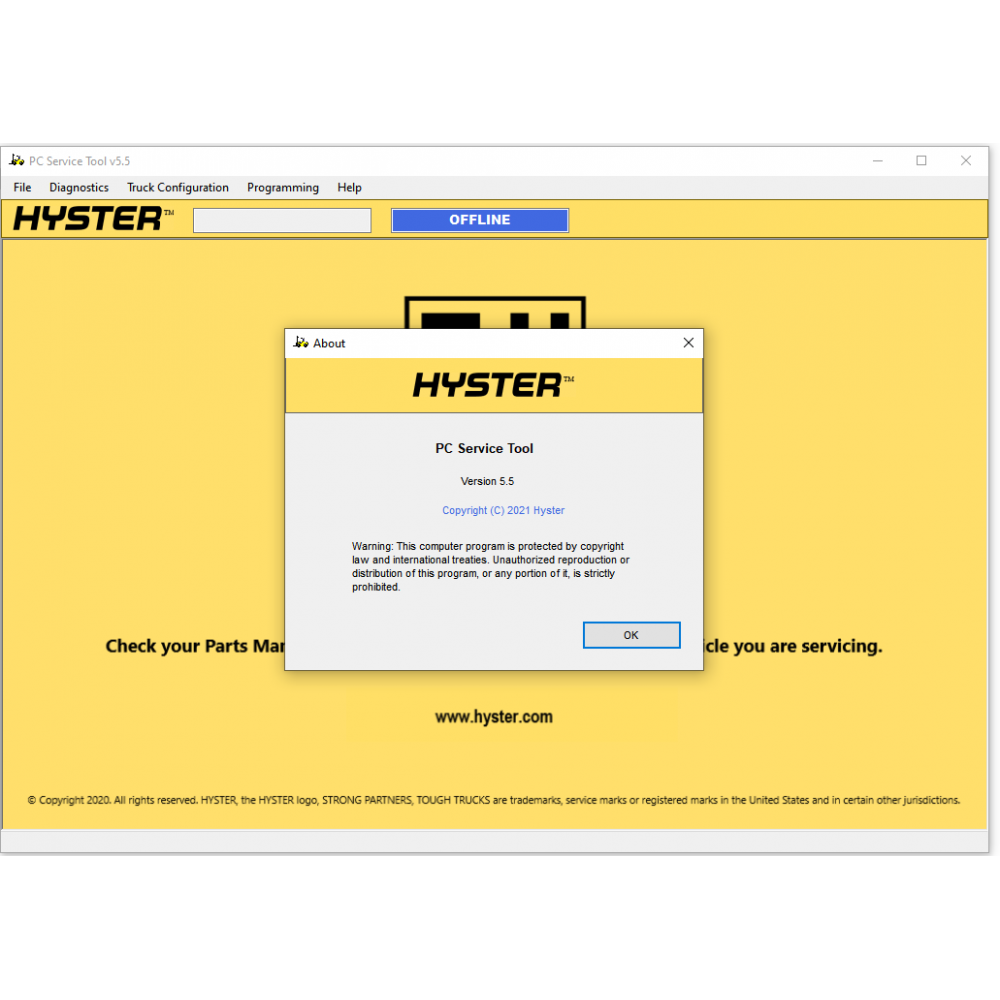 Hyster PC Service Tool V5.5 Diagnostic Software 2025
