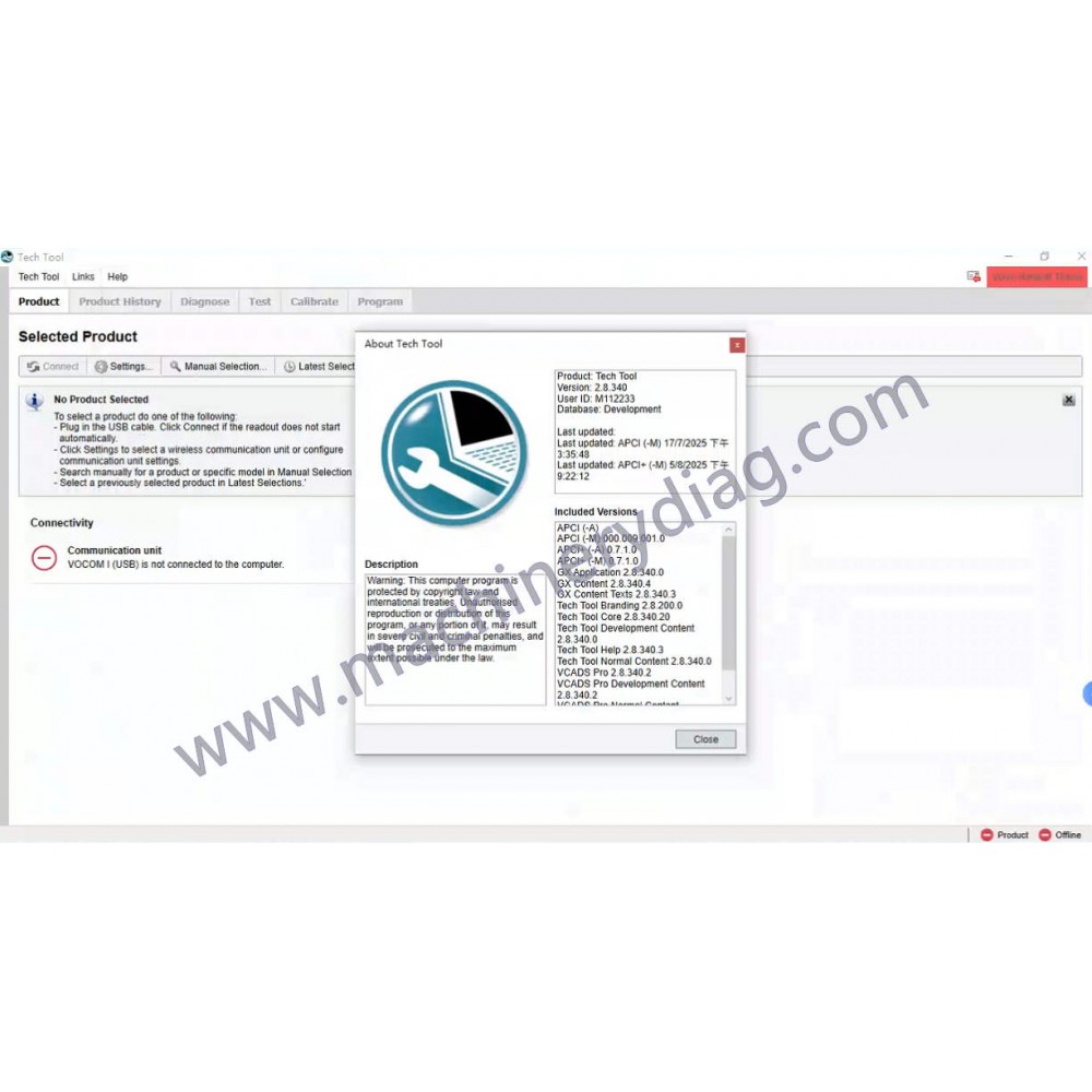 Volvo TechTool 2.8.340 with APCI 0.7 08.2025 Diagnostic Software 2025